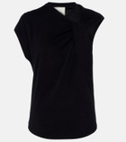 Isabel Marant Nayda gathered cotton jersey T-shirt