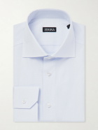 Zegna - Trofeo Cotton-Poplin Shirt - Blue