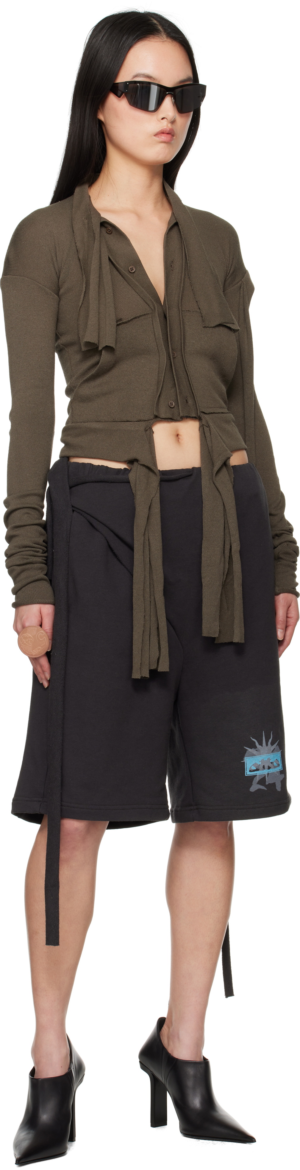Ottolinger Black Wrap Track Shorts