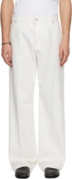 Ferragamo White Five Pocket Jeans