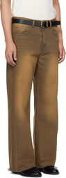 MMIC Brown Rocker Flare Jeans
