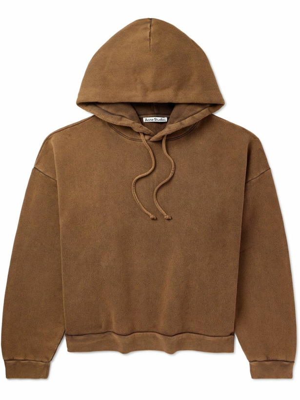 Photo: Acne Studios - Fester H Cotton-Jersey Hoodie - Brown
