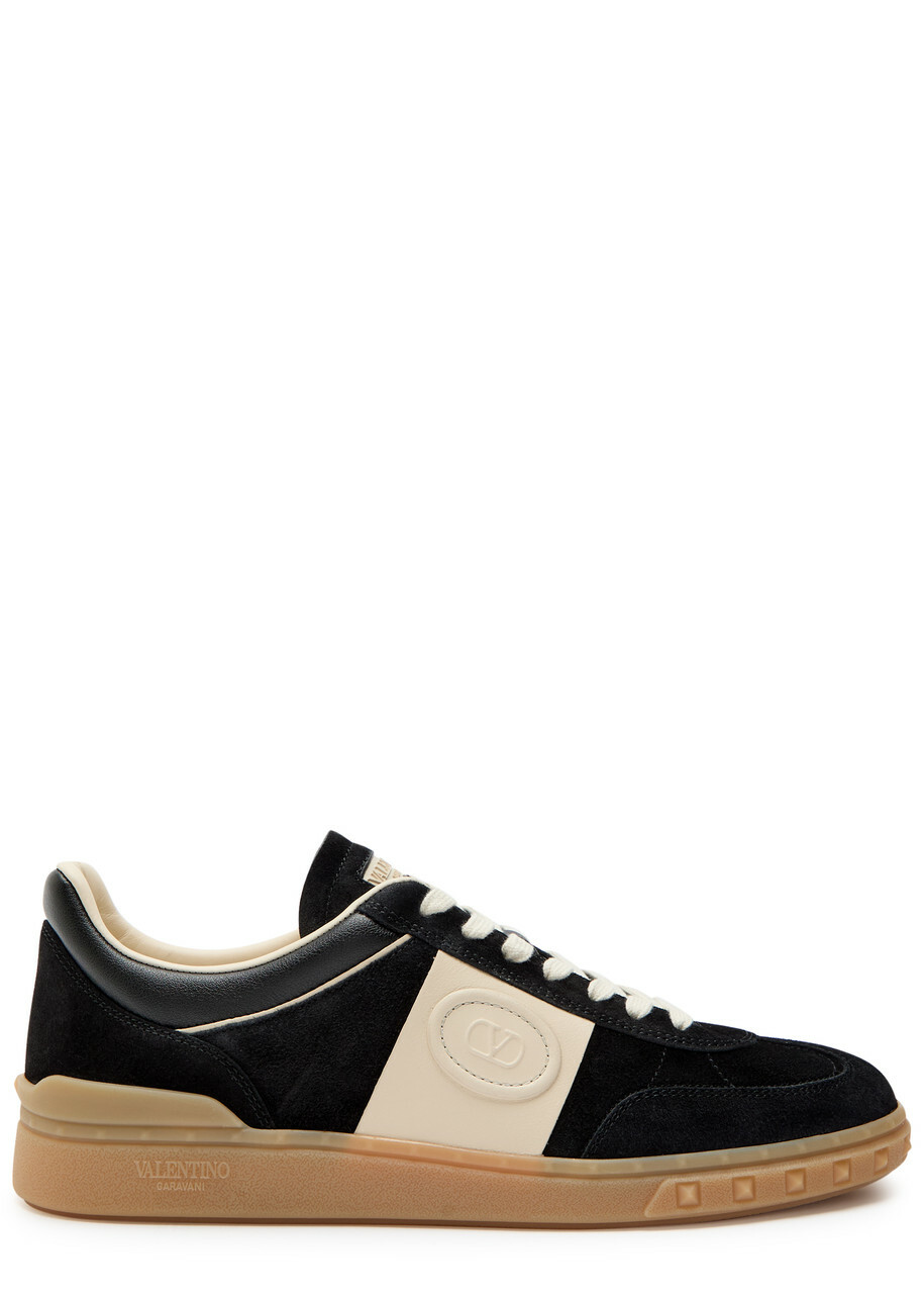 Valentino Garavani Upvillage Panelled Suede Sneakers Black