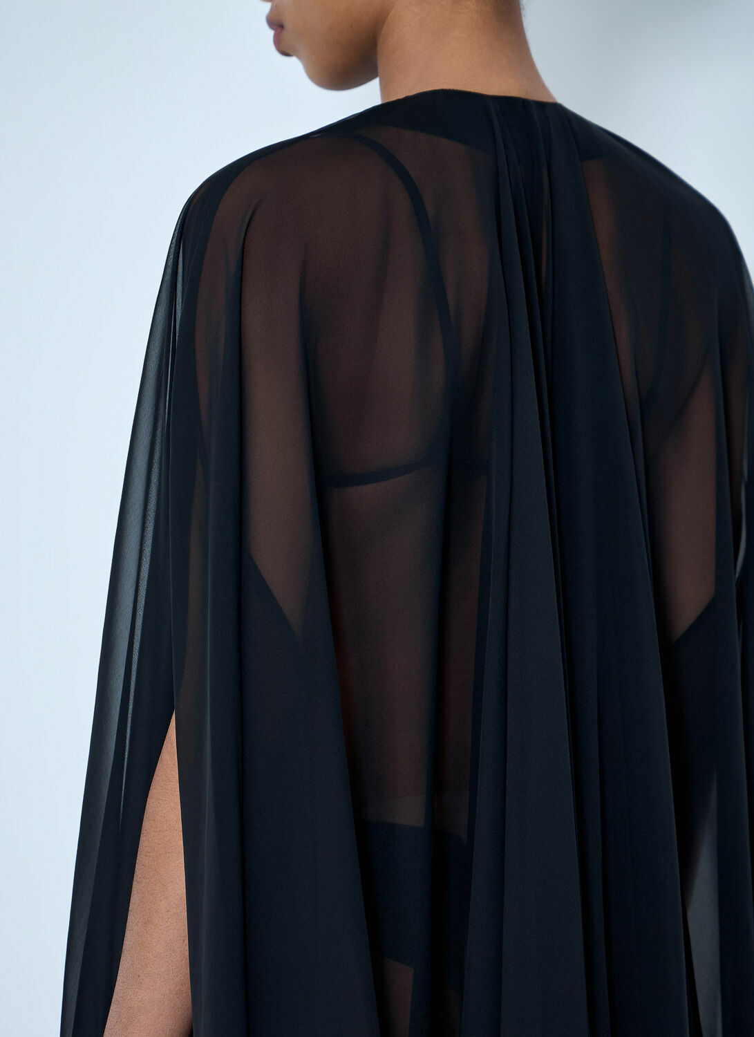 Rick Owens Draped Sheer Overlay Dress