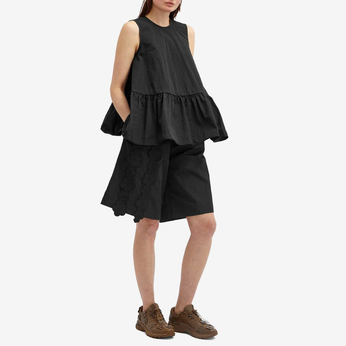 Cecilie Bahnsen Women's Angel Shorts in Black