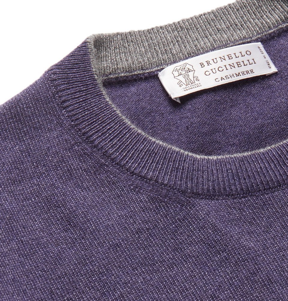 Brunello Cucinelli Cashmere Sweater in Purple