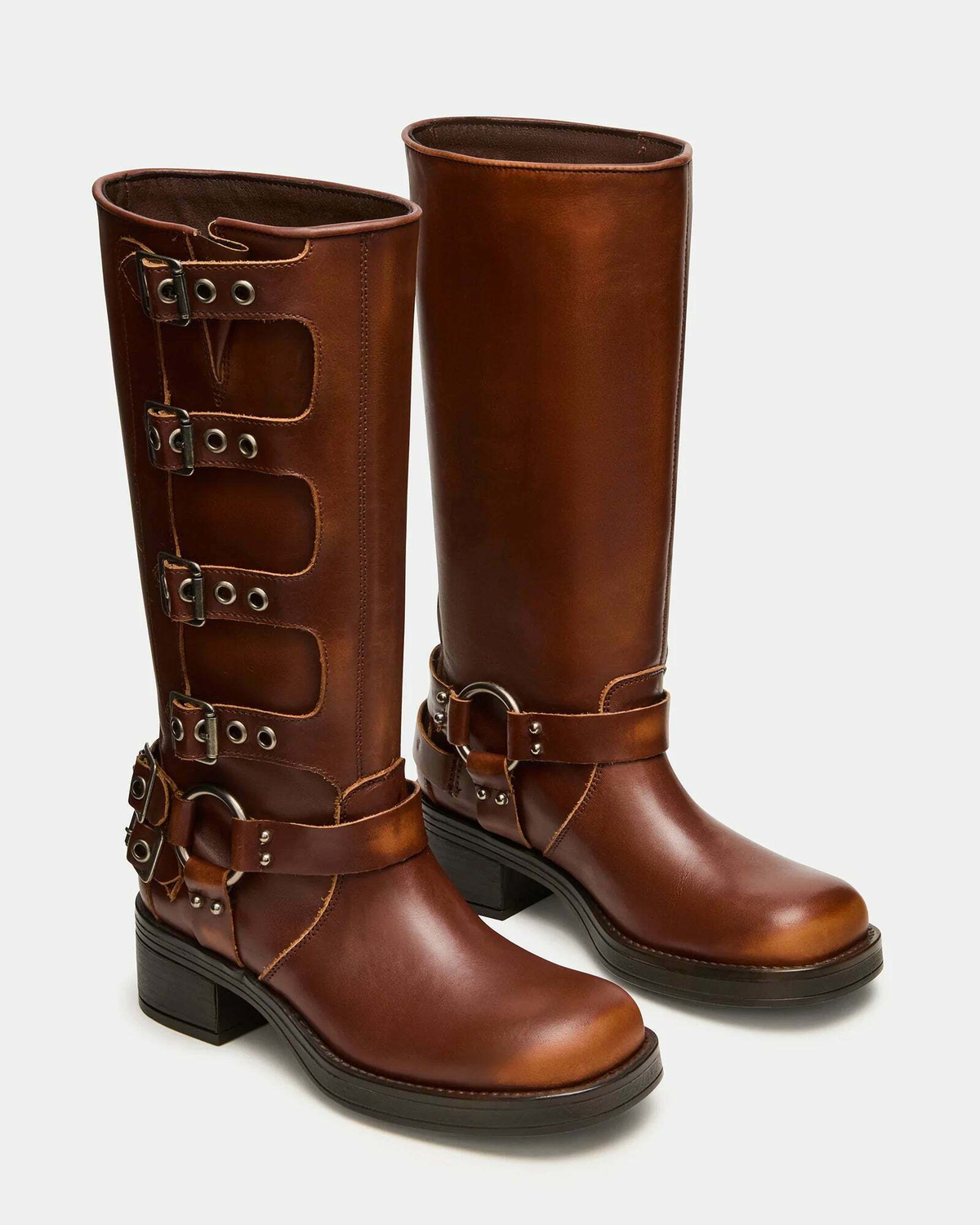Steve Madden Rockyy Boots in Cognac