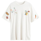 Alemais Women's Players Embroidered T-Shirt in Cream