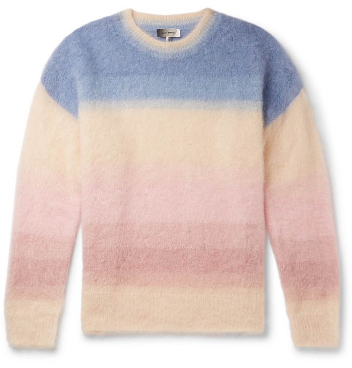 Photo: Isabel Marant - Drussellh Striped Mohair-Blend Sweater - Blue