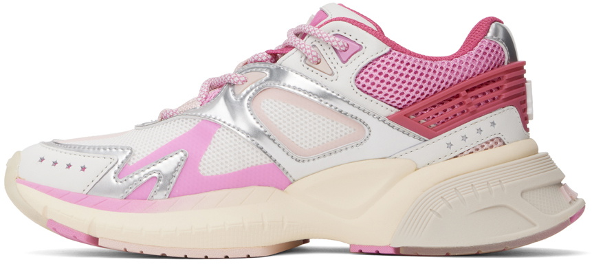 AMIRI Pink & Silver MA Runner Sneakers Amiri