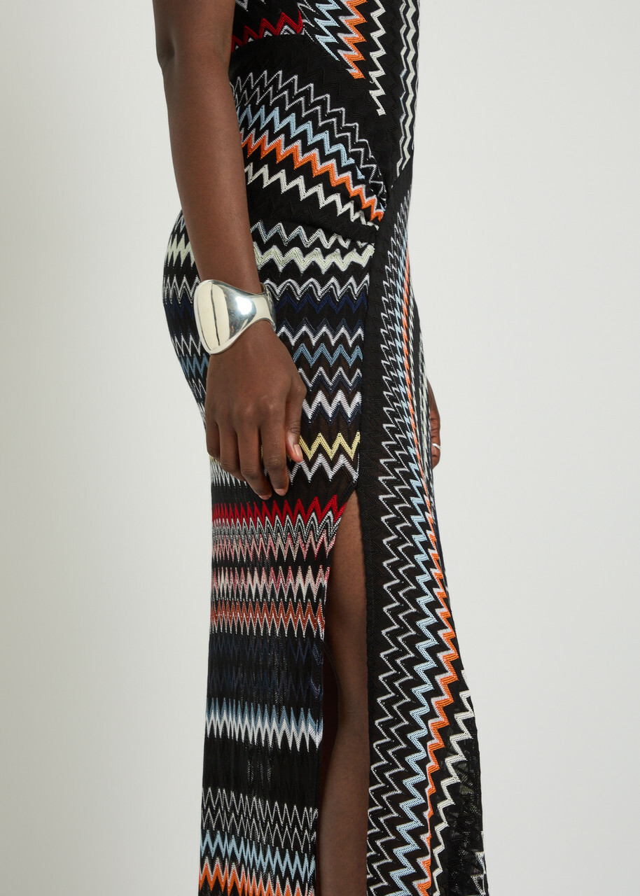 Missoni Chevron Fine-knit Maxi Dress Multicoloured