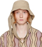 Jacquemus Beige Le Raphia 'Le Bob Bando' Bucket Hat