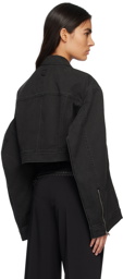 lesugiatelier Black Cutout Denim Jacket