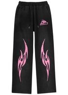 God Made Heritage Printed Cotton Sweatpants Black