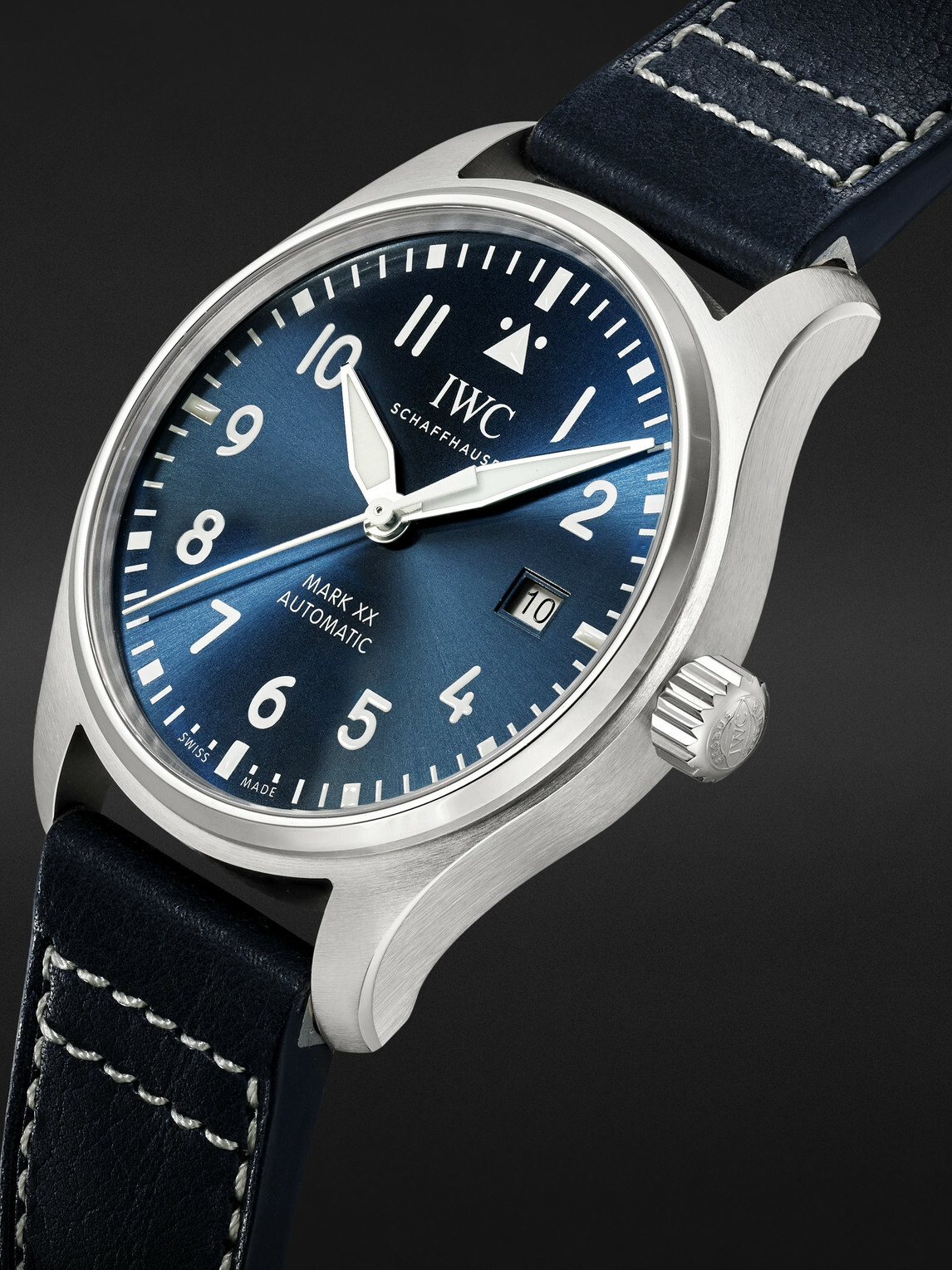 IWC Schaffhausen - Pilot's Mark XX Automatic 40mm Stainless Steel and Leather Watch, Ref. No. IW328203