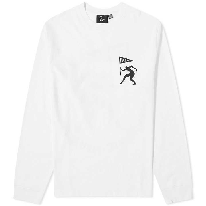 Photo: By Parra Men's Neurotic Flag Long Sleeve T-Shirt in White