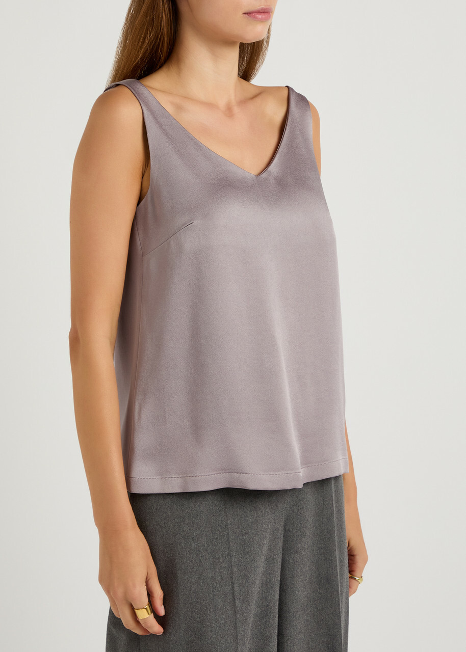 Herno Crepe de Chine Tank Light Pink