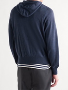 Inis Meáin - Merino Wool Hoodie - Blue