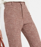 Chloé Mid-rise wide-leg tweed pants