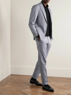 Canali - Straight-Leg Cotton-Blend Suit Trousers - Blue