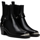 ANINE BING Black Mid Biker Boots