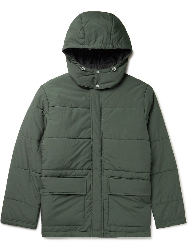 Photo: Folk - Architectural Association Padded Nylon and Cotton-Blend Hooded Jacket - Green