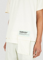 Asymmetric Logo Patch T-Shirt in White