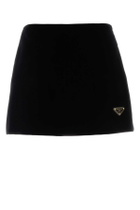 Prada Black Velvet Mini Skirt