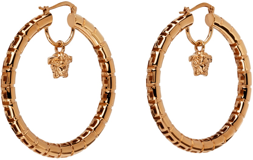 Versace Gold Greca Earrings Versace