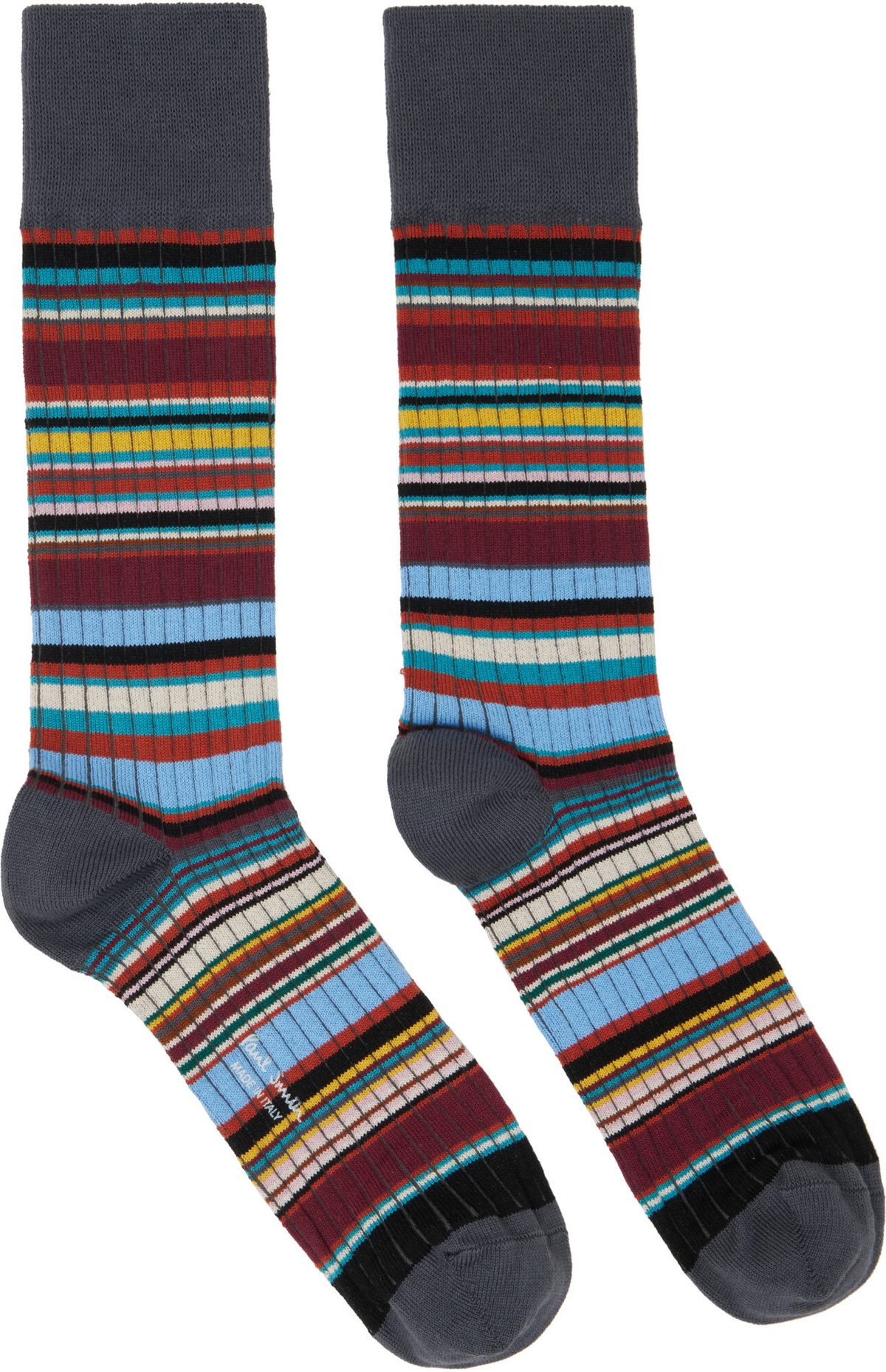 Paul Smith Three-Pack Multicolor Stripe Mix Socks