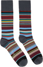 Paul Smith Three-Pack Multicolor Stripe Mix Socks