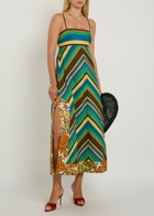 Alemais Charlie Striped Linen Midi Dress Multicoloured