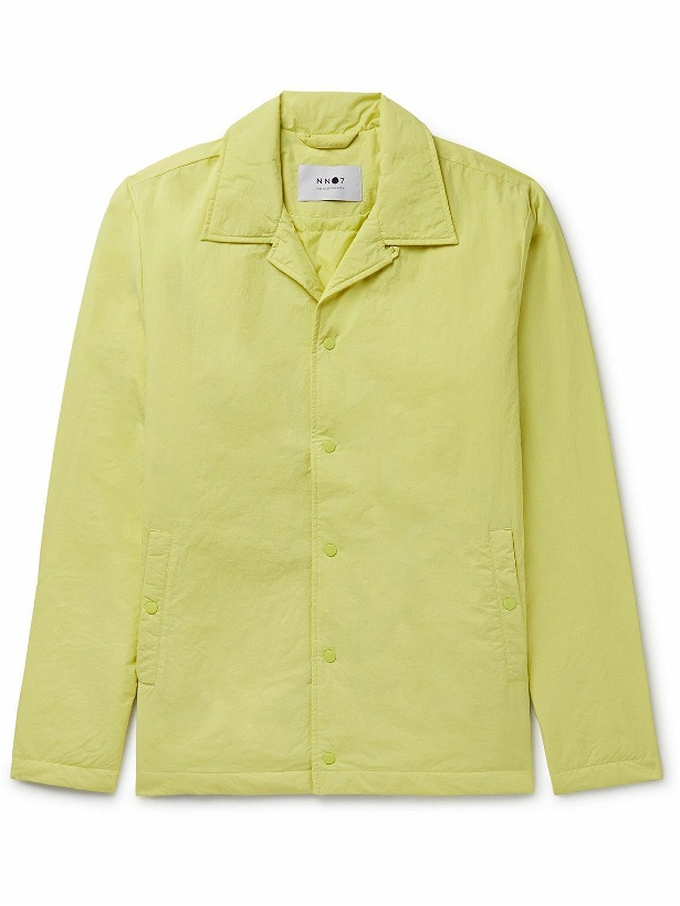Photo: NN07 - Clyde 8280 Convertible-Collar Padded Crinkled-Shell Jacket - Yellow