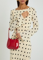 Jacquemus Le Petit Bisou Glossed Leather Shoulder bag - Red - One Size
