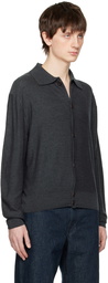 LEMAIRE Gray Convertible Collar Cardigan