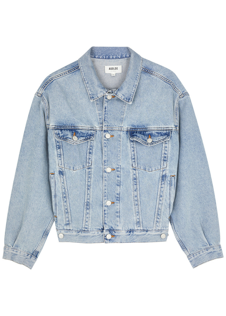 AGOLDE Black Shrunken Charli Denim Jacket AGOLDE