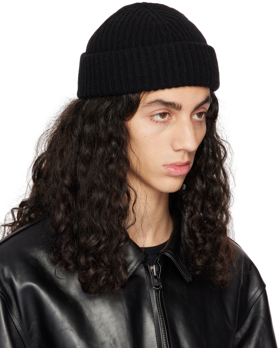 ANN DEMEULEMEESTERビーニー Ann Demeulemeester Black Berre Beanie Ann Demeulemeester