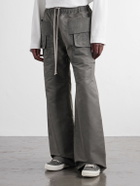 DRKSHDW by Rick Owens - Creatch Wide-Leg Shell Drawstring Cargo Trousers - Gray