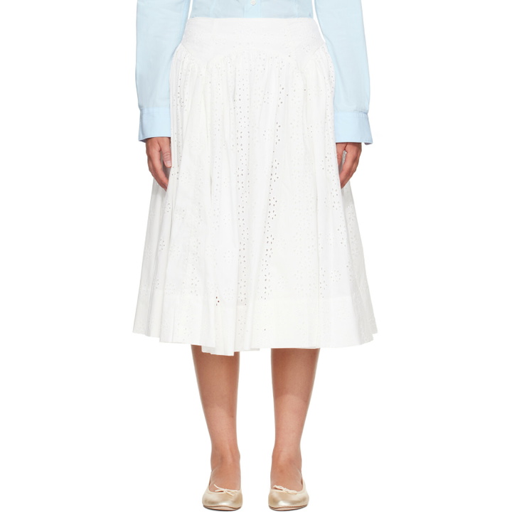 Photo: Sandy Liang White Murano Midi Skirt