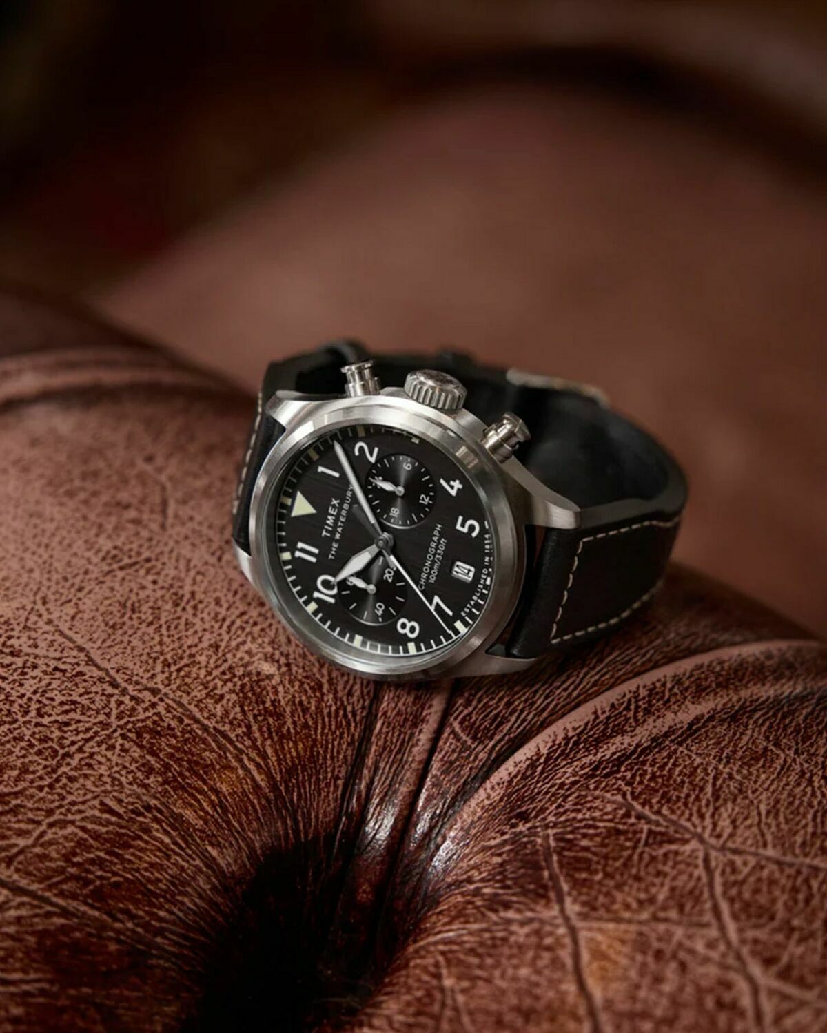 Timex Waterbuy Ace Chronograph Black Mens Watch
