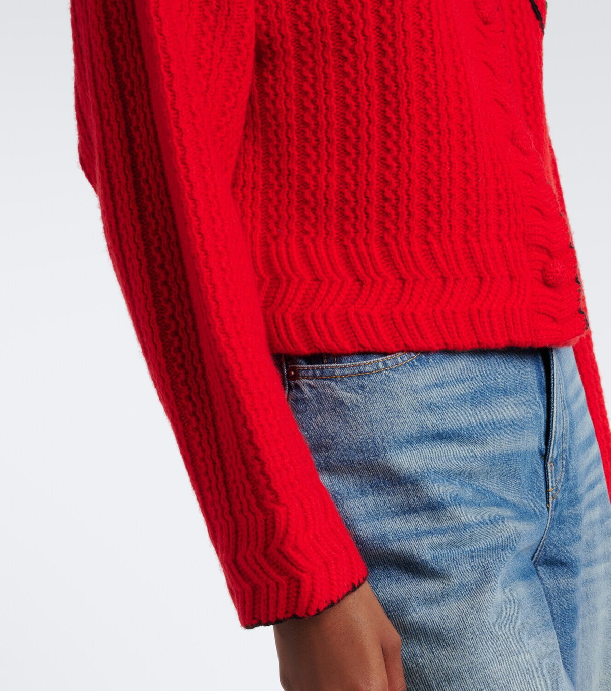 Chloé Embroidered wool and cashmere cardigan