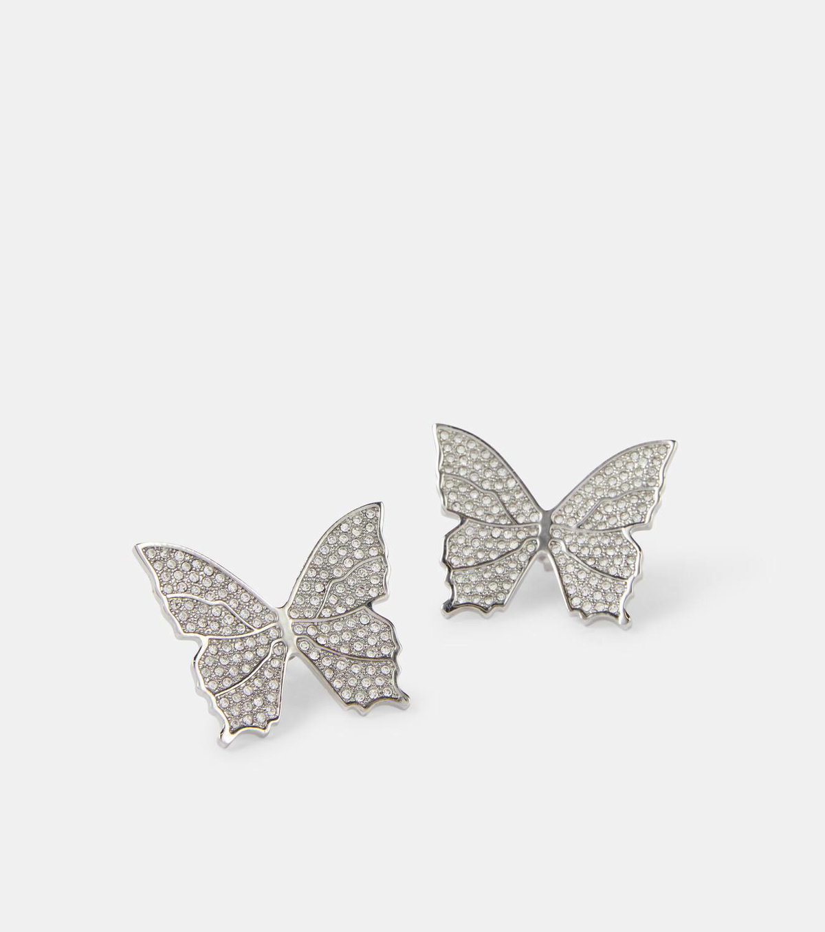 ピアス BLUMARINE EARRINGS SILVER EARRINGS/GOLD EARRINGS Blumarine Butterfly crystal-embellished earrings Blumarine