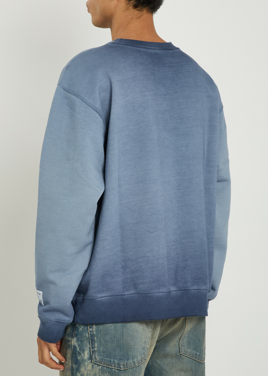 Gallery Dept. Logo-print Washed Cotton Sweatshirt Blue