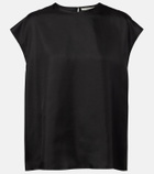 Asceno Dasha silk twill top