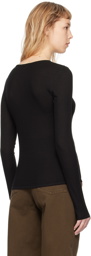 House of Dagmar Black Round Neck Long Sleeve T-Shirt