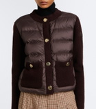 Moncler Down-paneled wool-blend cardigan