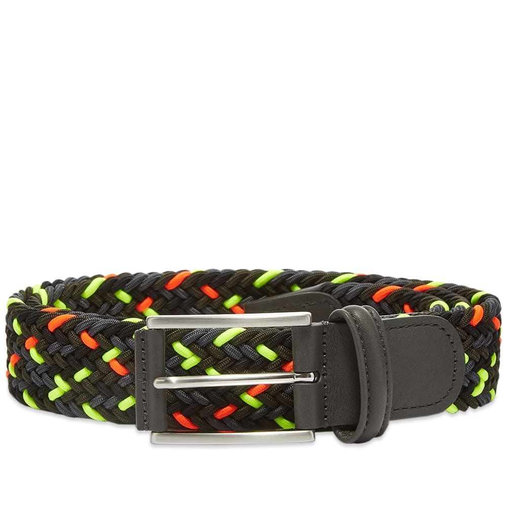Anderson's Men's Woven Textile Belt in Black/Charcoal/Neon Anderson's