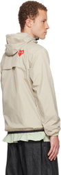 COMME des GARÇONS PLAY Beige K-Way Edition Half Zip Jacket
