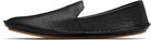 The Row Black Vasko Slip On Loafers
