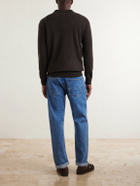 Altea - Virgin Wool Polo Sweater - Brown